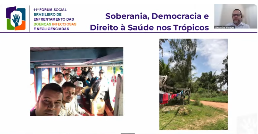Maria Izabel Miranda dos Santos apresentando o Projeto CUIDA Chagas em Igarapé-Miri, Pará