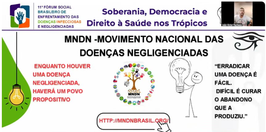 João Victor Pacheco Fós Kersul de Carvalho encerrando a Mesa 2 sobre participação social e organização do cuidado